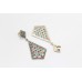 Dangle Earrings Marcasite & Color Zircon Stone Women's Sterling Silver 925 A727